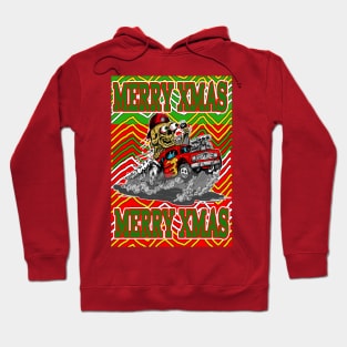 Merry Xmas Hot Rod Driver  Ugly Christmas Sweater in Bad Taste Hoodie